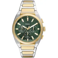 Fossil Herren Analog Quarz Uhr mit Edelstahl Armband FS6106