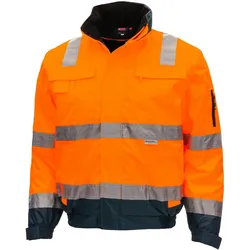AS Arbeitsschutz Nitras Warnschutz Pilotenjacke | Gr.M | orange | Warnschutzjacke