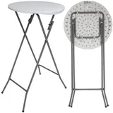 Baumarktplus Stehtisch weiß Ø 60cm klappbar Partytisch Bistrotisch Klapptisch Biertisch