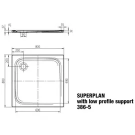 Kaldewei SUPERPLAN CLASSIC Rechteck-Duschwanne, 447547980667, 386-5