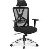 luxuskollektion Bürostuhl Ergonomisch Stoff Schwarz