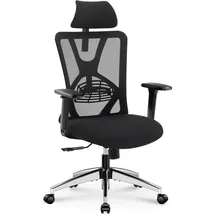 luxuskollektion Bürostuhl Ergonomisch Stoff Schwarz