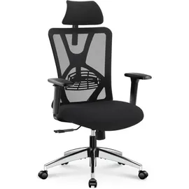 luxuskollektion Bürostuhl Ergonomisch Stoff Schwarz