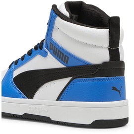 Puma Rebound V6 MID JR Sneaker, White Black-Racing Blue, 38