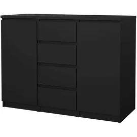 Home Affaire Kommode Naia 120,8 x 90,7 x 50 cm Schwarz