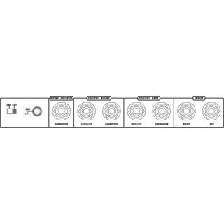 Monacor MCX-200/SW Elektronische Stereo-Frequenzweiche, schwarz
