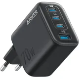 Anker Zolo 3-USB-C + USB-A Schnellladegerät 70W Schwarz