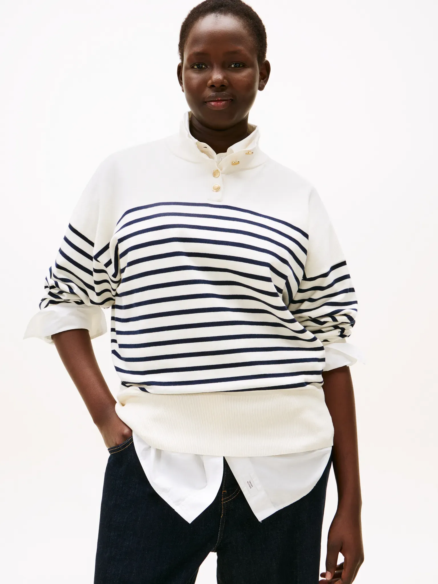 Stehkragenpullover TOMMY HILFIGER CURVE 