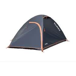 Kuppelzelt TAMBU Besa 3 Personen Camping Zelt Blau Festivalzelt dunkelblau|orange 3 PERSONEN