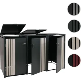 MCW 3er-Mülltonnenverkleidung O67 200 x 122 x 84 cm anthrazit