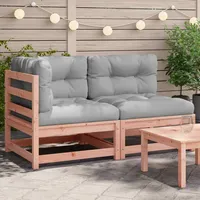 vidaXL Gartensofa mit Kissen 2-Sitzer Massivholz Douglasie