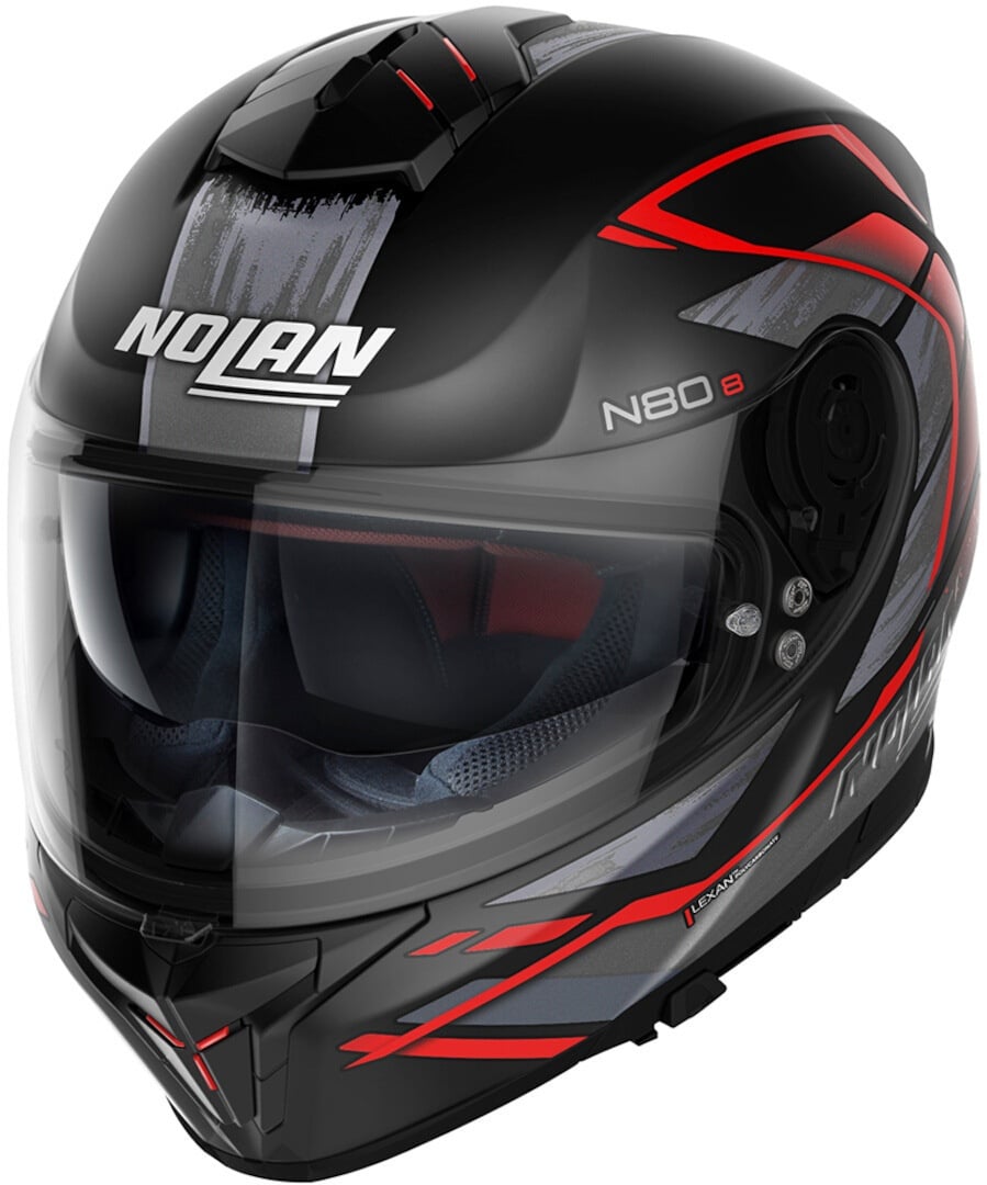 Nolan N80-8 Thunderbolt N-Com Helm, zwart-rood, M