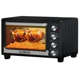 KB Elements ELK45V1 Minibackofen Drehspieß AirFryer 45L/2000Watt Edelstahl Griff Mini Ofen Pizzaofen