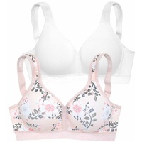 PETITE FLEUR Soft-BH Damen rosé-bedruckt+weiß Gr.95F