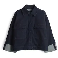 Opus Damen Jacke | HOLLICE Loose Jeansjacke mit Rinsed Blue, 40 - 40