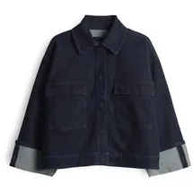 Opus Damen Jacke | HOLLICE Loose Jeansjacke mit Rinsed Blue, 40 - 40