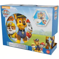 Stor Kinder Geschirrset Paw Patrol - Keramik Teller, Schüssel und Tasse - Komplettes Essgeschirr in Geschenkbox für Kinder