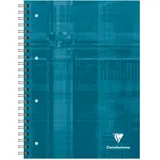 Clairefontaine 8211C - Packung mit 5 Heften Bind'O Block mit Spiralbindung DIN A4+ 22,5x29,7 cm, 80 Blatt, französische Lineatur, 90 g, farbig sortiert, 1 Pack