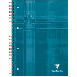Clairefontaine 8211C - Packung mit 5 Heften Bind'O Block mit Spiralbindung DIN A4+ 22,5x29,7 cm, 80 Blatt, französische Lineatur, 90 g, farbig sortiert, 1 Pack