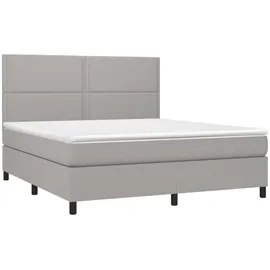vidaXL Boxspringbett 180 x 200 cm Hellgrau