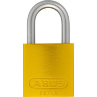 ABUS Vorhangschloss Aluminium 72LL/40 gelb vs. Lock-Tag 1 Schlüssel