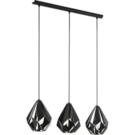 EGLO Carlton 3-flg. 80,5 cm schwarz dimmbar