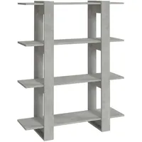 vidaXL Bücherregal 100 x 30 x 123,5 cm Betongrau