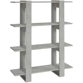 vidaXL Bücherregal 100 x 30 x 123,5 cm Betongrau