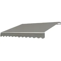 Mendler Alu-Markise T792, Gelenkarmmarkise Sonnenschutz 5x3m ~ Polyester, grau-braun