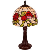 Birendy Tischlampe Tiffany Style Rosen Tiff149 Motiv Lampe Dekorationslampe