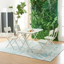 [en.casa] Sande Klapptisch 110 x 70 x 71 cm Weiß