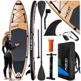 NEO-SPORT Aufblasbar Stand Up Paddle Board SUP Board KommplettSet 320 cm