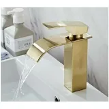 Lablanc - Waschtischarmatur, Einloch-Wasserhahn, Einhebel-Waschtischmischer, Handwaschbecken-Wasserhahn mit Einhebel-Kupfer-Warm- und