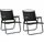 vidaXL Campingstuhl 2er Set Schwarz