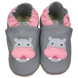 HOBEA-Germany Kitaschuhe Nilpferd grau 20/21 (12 - 18 Monate) Kautschuksohle