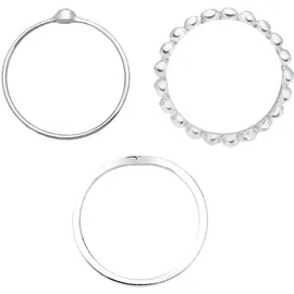 Elli Solitärring ELLI "Set mit Kristallen von Swarovski 925 Silber" Gr. 52, silber, Fingerringe, Damen, 52mm,mit Steinen, Silber 925 (Sterlingsilber), 4mm