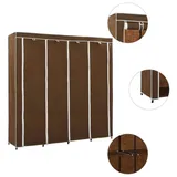 vidaXL Kleiderschrank mit 4 Fächern Braun 175 x 45 x 170 cm