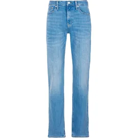 Tommy Hilfiger TOMMY JEANS "Ryan Regular Slim Straight", Herren, Gr. 30, Länge 32, blau (denim medium), Denim/Jeans, Obermaterial: 95% Baumwolle, 4% Elastomultiester, 1% Elasthan, straight fit, Jeans Straight-Jeans