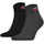 Levi's Kurzsocken 2 Paar Grau/Schwarz 39-42