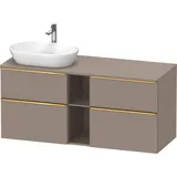 Duravit Waschtischunterschrank 2 Auszüge 140 x 66,4 x 55 cm Basalt Matt