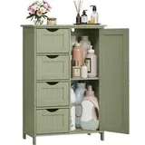 VASAGLE Badezimmerschrank 30 x 82 x 55 cm Grün