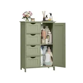 VASAGLE Badezimmerschrank 30 x 82 x 55 cm Grün