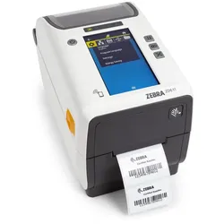 Zebra ZD611t-HC – Desktop-Etikettendrucker Ethernet (LAN), USB, USB Host / 203 dpi / mit Abrisskante, Option Akkubetrieb, Desinfektionsmittelresistentes Gehäuse, Medizinisches Netzteil (IEC 60601-1) ZD6AH22-T0EE00EZ