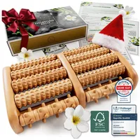 HELDSON HELDSON® Fußmassageroller Holz - FSC®100% - Fußmassagegerät - Massage Roller für Fußmassage - Foot Massager - Fussmassageroller - Fussmassagegerät - Massagegerät für Füße - Fersensporn