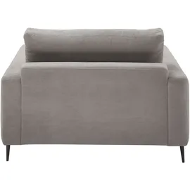 KAWOLA Relaxsessel CARA Cord 80 x 80 x 131 cm grau mit Kissen