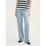 Tom Tailor Wide Leg Hosen - Clean Light Stone Blue Denim - S