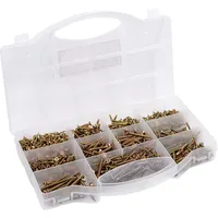 Connex Mehrzweckschrauben-Sortiment Senkkopf TX, verzinkt / Schrauben-Set / Sortimentskasten / DP8500130