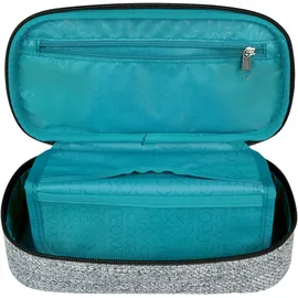 Neoxx Schreibgeräteetui NEOXX "Schlamperbox, Jump", Kinder, grau (wool the world), Polyester, Schreibgeräteetuis, teilweise aus recyceltem Material