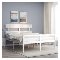 vidaXL Seniorenbett 160 x 200 cm Weiß