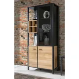 Forte Vitrine HIGH Rock Höhe ca. 193 cm, Schwarz